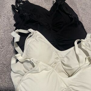 Women's Black and White Intimates Set size Large